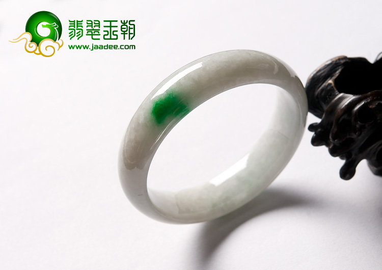 糯冰种飘翠缅甸翡翠A货手镯（51.9mm）