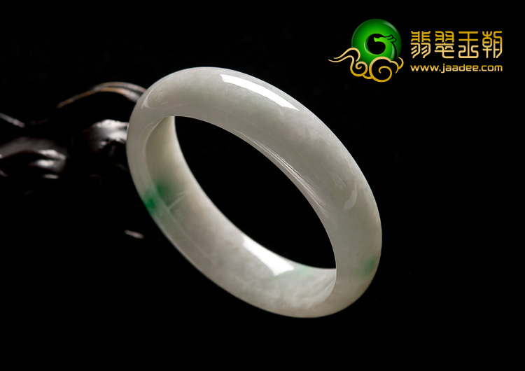 糯冰种飘翠缅甸翡翠A货手镯（51.9mm）