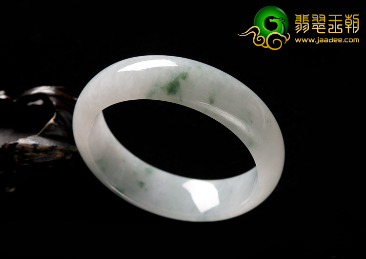 糯冰种飘花缅甸翡翠A货手镯（57.4mm）