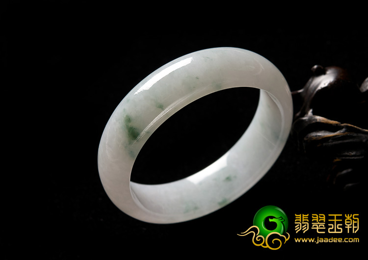 糯冰种飘花缅甸翡翠A货手镯（57.4mm）