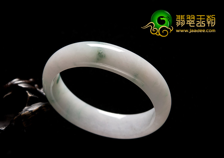 糯冰种飘花缅甸翡翠A货手镯（55.6mm）