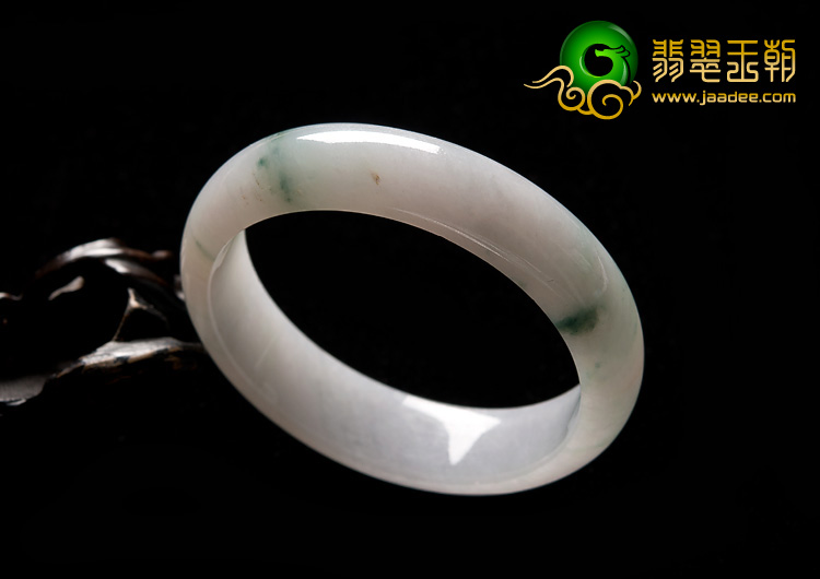 糯冰种飘花缅甸翡翠A货手镯（55.6mm）