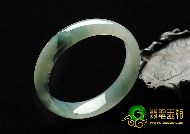 冰种飘花缅甸翡翠A货手镯（57mm）