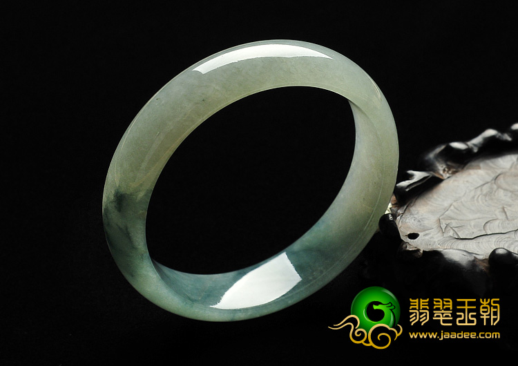 冰种飘花缅甸翡翠A货手镯（56.9mm）