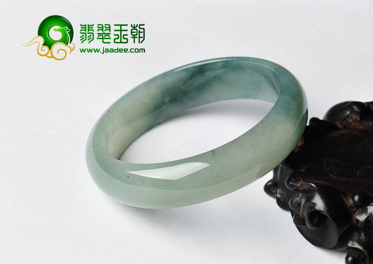 冰种飘花缅甸翡翠A货手镯（56.9mm）