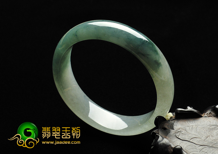 冰种飘花缅甸翡翠A货手镯（56.9mm）