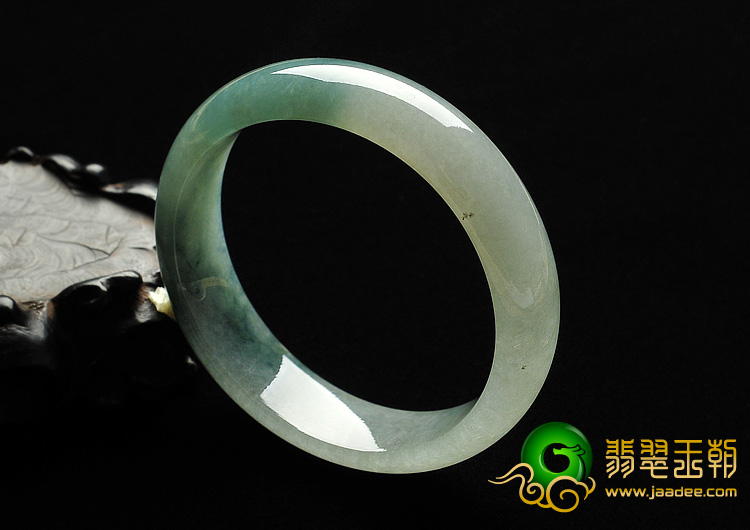 冰种飘花缅甸翡翠A货手镯（56.9mm）