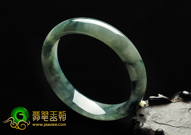 冰种飘花缅甸翡翠A货手镯（57.1mm）