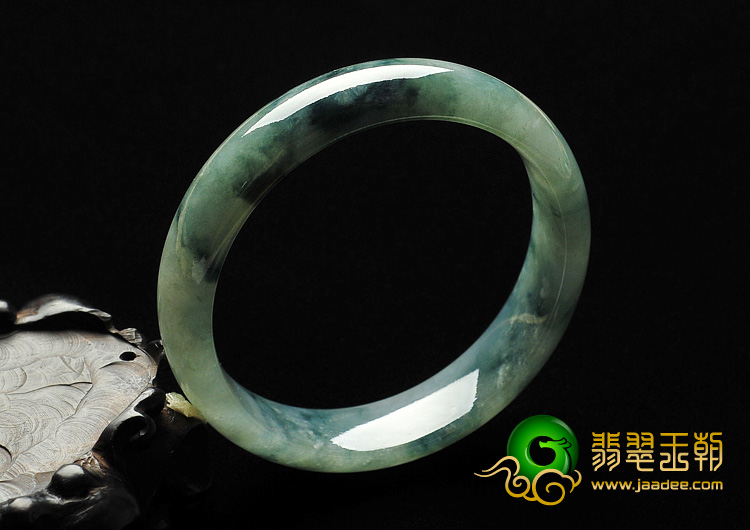冰种飘花缅甸翡翠A货手镯（57.1mm）