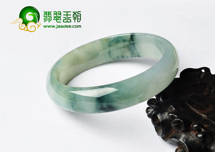 冰种飘花缅甸翡翠A货手镯（56.7mm）