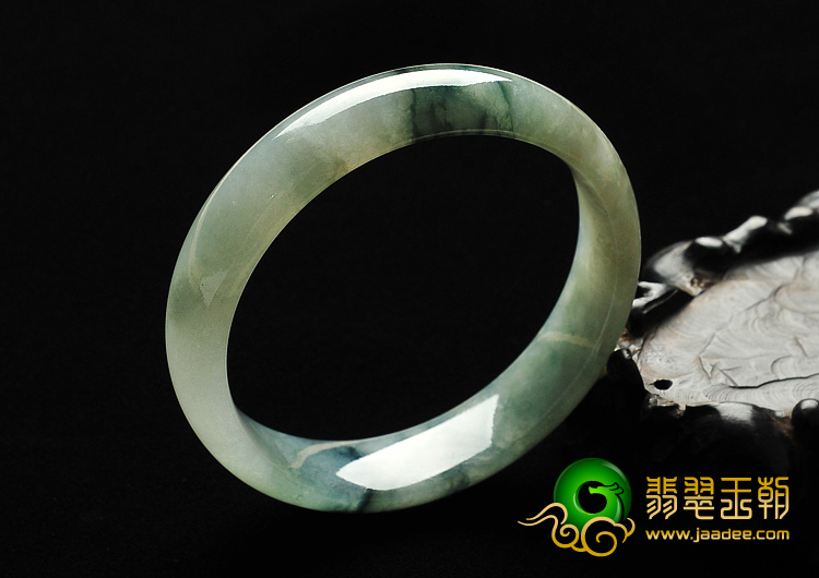 冰种飘花缅甸翡翠A货手镯（56.7mm）