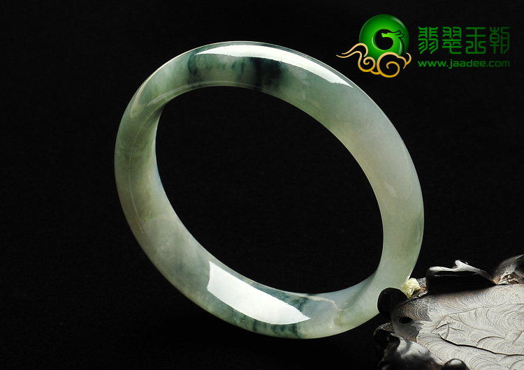 冰种飘花缅甸翡翠A货手镯（56.7mm）