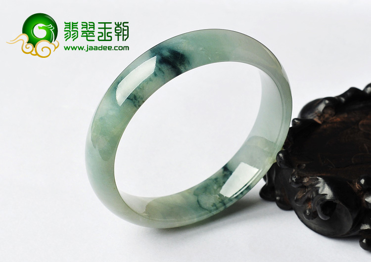 冰种飘花缅甸翡翠A货手镯（56.7mm）