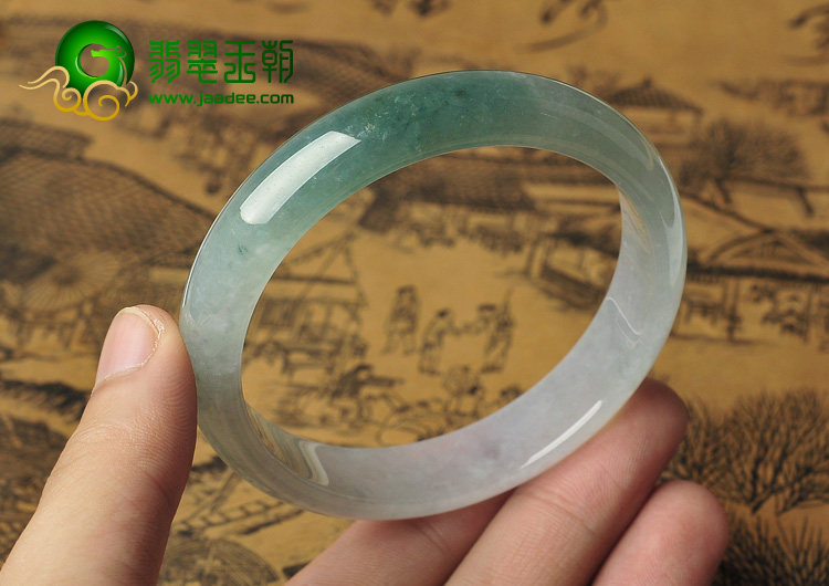 冰种晴水缅甸翡翠A货手镯（58mm）