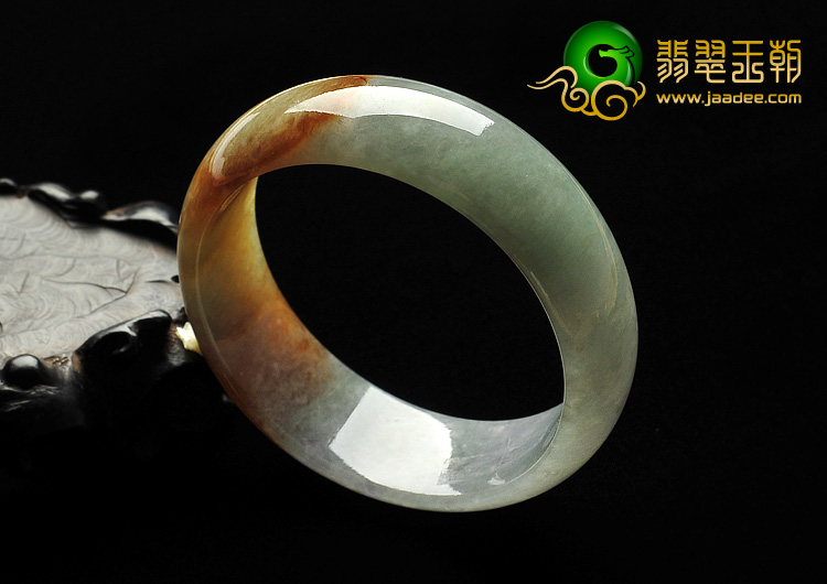 糯冰种黄翡缅甸翡翠A货手镯（56.9mm）