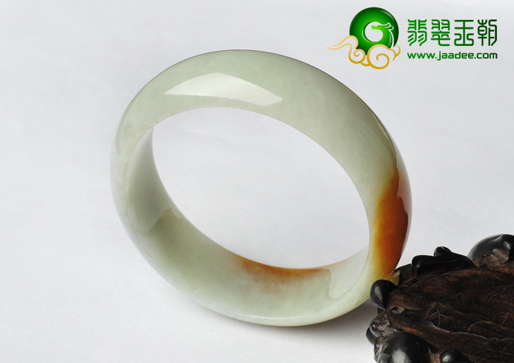 糯冰种黄翡缅甸翡翠A货手镯（56.6mm）