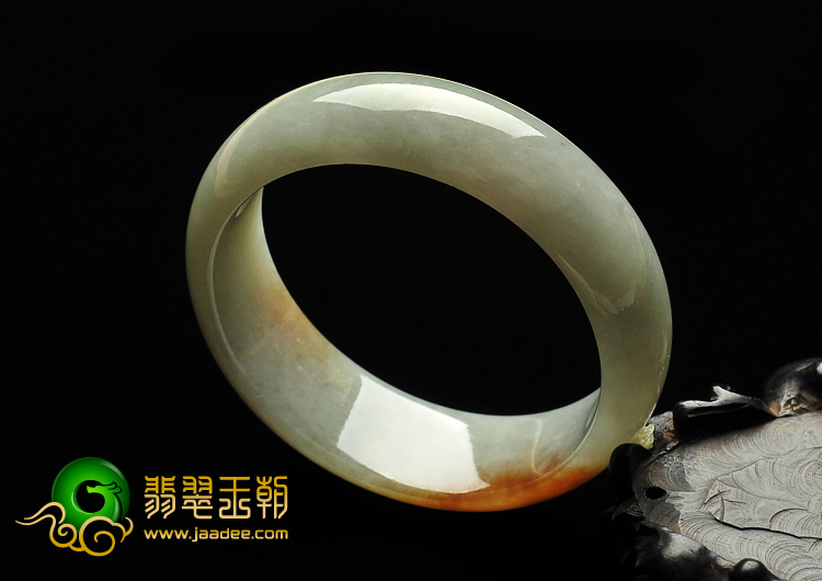 糯冰种黄翡缅甸翡翠A货手镯（56.6mm）