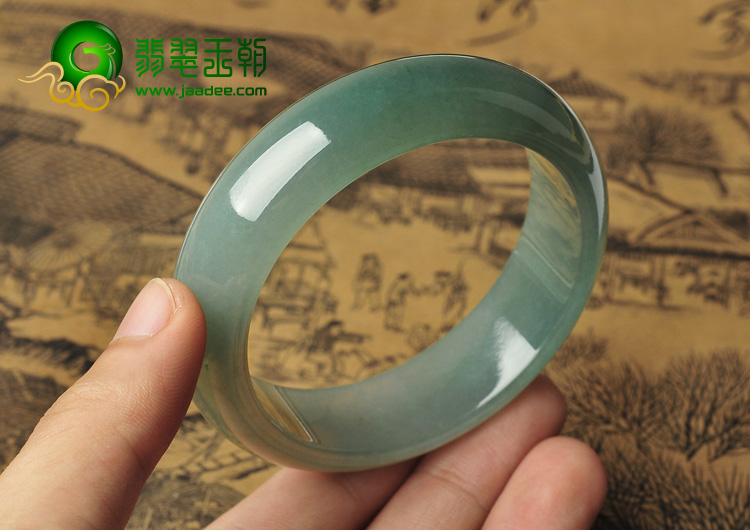 冰种晴水缅甸翡翠A货手镯（57.4mm）