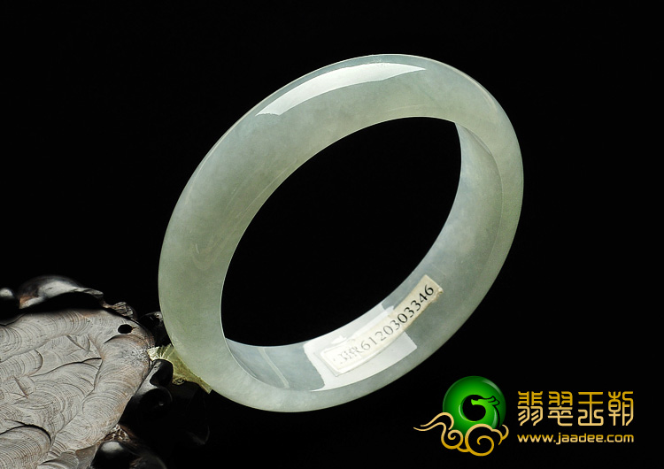 冰种淡晴水缅甸翡翠A货手镯（58.9mm）