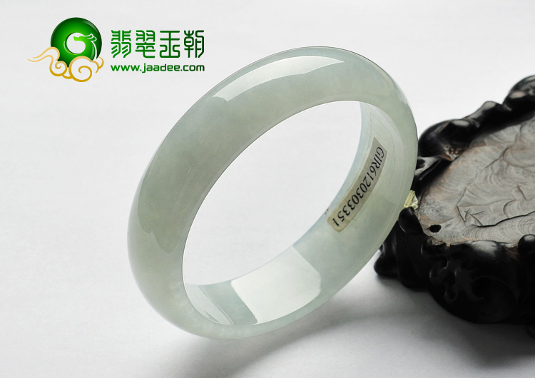 冰种淡晴水缅甸翡翠A货手镯（58.9mm）