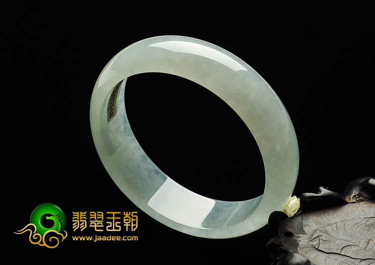 冰种淡晴水缅甸翡翠A货手镯（57.6mm）