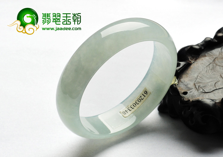 冰种淡晴水缅甸翡翠A货手镯（57.6mm）