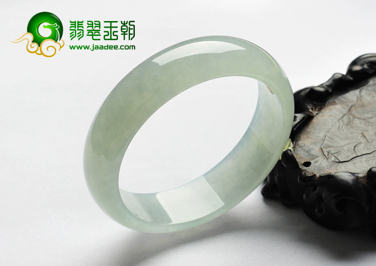 冰种淡晴水缅甸翡翠A货手镯（57.4mm）