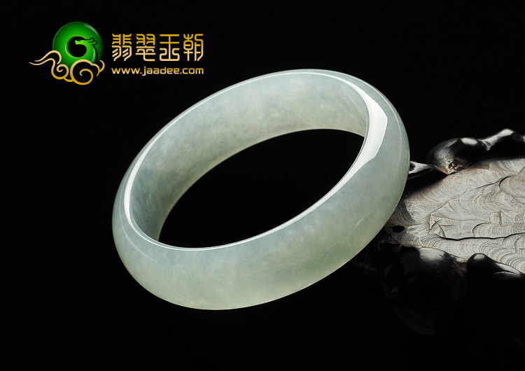 冰种淡晴水缅甸翡翠A货手镯（57.4mm）