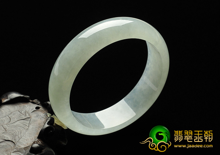 冰种淡晴水缅甸翡翠A货手镯（57.4mm）
