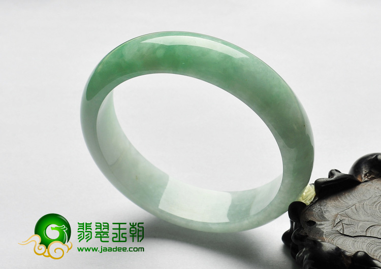 糯冰种飘翠缅甸翡翠A货手镯（59.2mm）