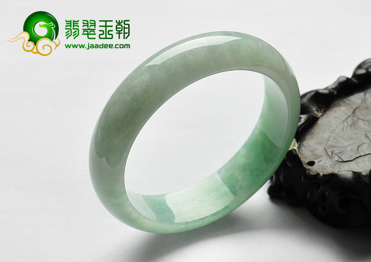 糯冰种飘翠缅甸翡翠A货手镯（59.2mm）