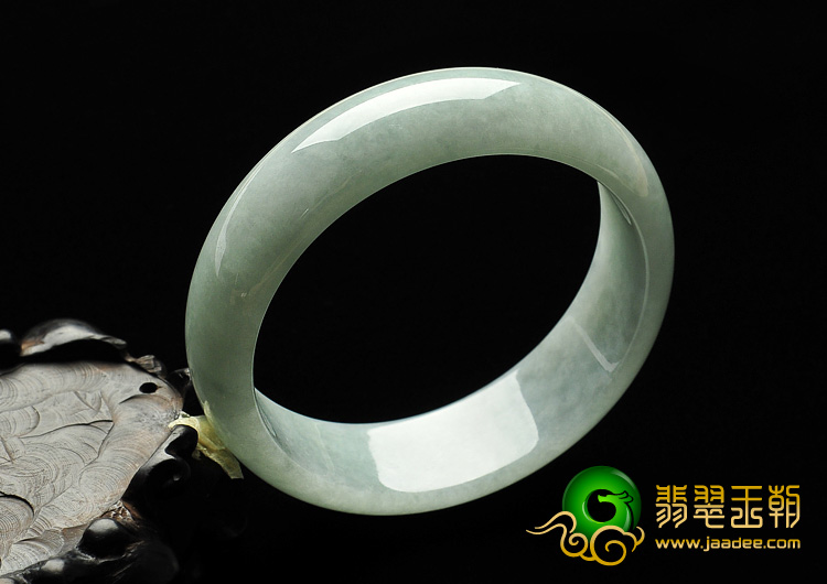 糯冰种飘黄翡缅甸翡翠A货手镯（59mm）