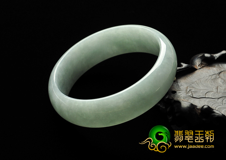 糯冰种飘黄翡缅甸翡翠A货手镯（59mm）