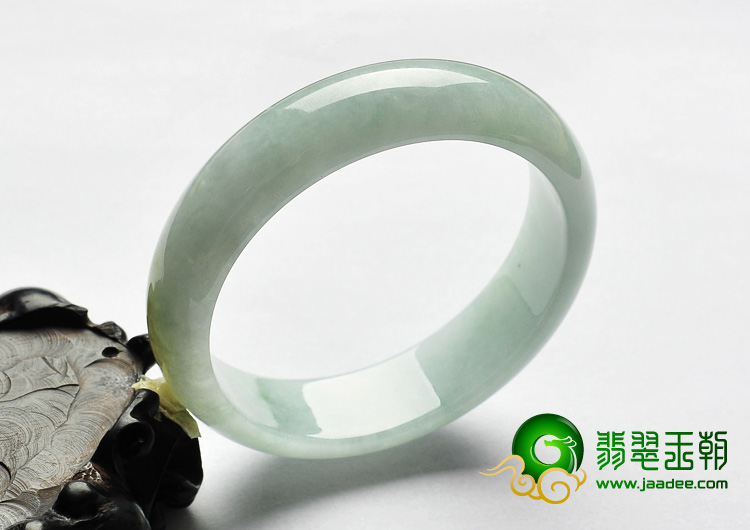 糯冰种飘黄翡缅甸翡翠A货手镯（59mm）