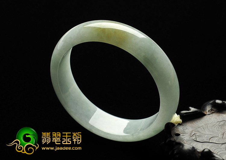 糯冰种飘黄翡缅甸翡翠A货手镯（59mm）