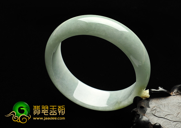 糯冰种飘黄翡缅甸翡翠A货手镯（59mm）