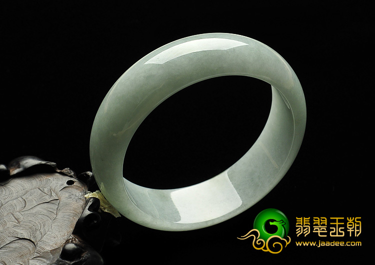 糯冰种飘黄翡缅甸翡翠A货手镯（59mm）