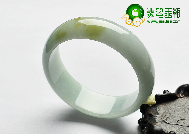 糯冰种飘黄翡缅甸翡翠A货手镯（59mm）
