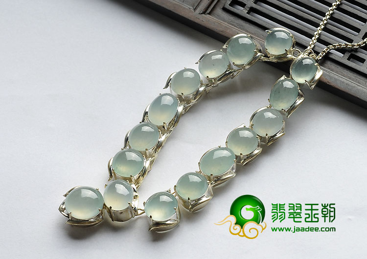 冰种晴水缅甸翡翠A货项链面