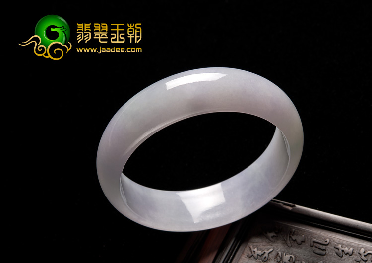 糯冰种春带彩缅甸翡翠A货手镯（59.3mm）