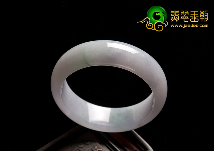 糯冰种春带彩缅甸翡翠A货手镯（53.3mm）