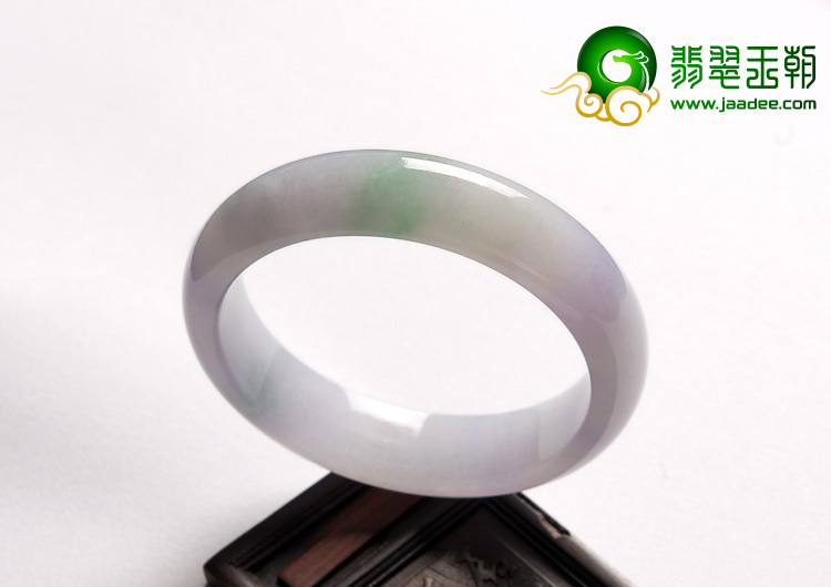 糯冰种春带彩缅甸翡翠A货手镯（53.4mm）