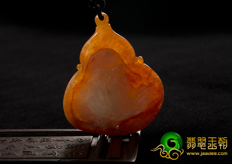 糯冰种红黄翡缅甸翡翠A货福禄寿星挂件