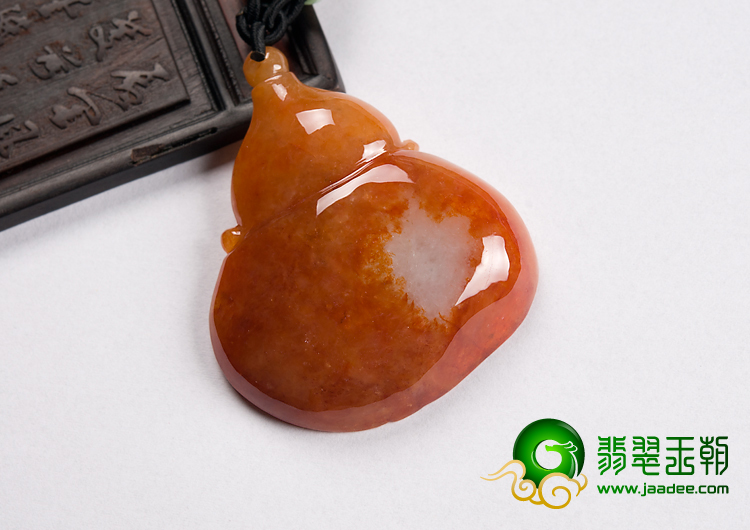 糯冰种红黄翡缅甸翡翠A货福禄寿星挂件