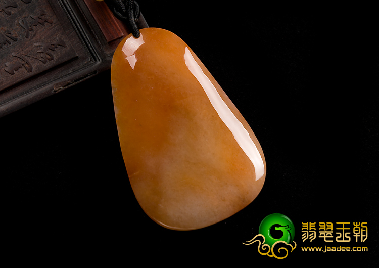 糯冰种红黄翡缅甸翡翠A货双喜临门挂件