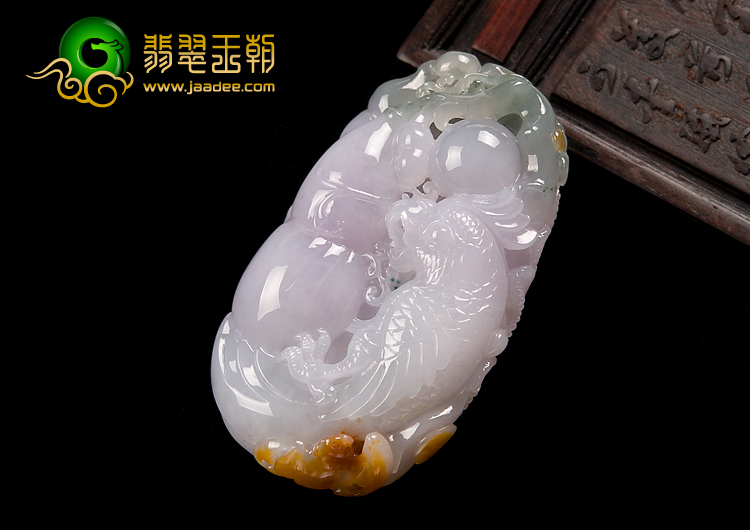 糯冰种三彩缅甸翡翠A货福禄寿挂件