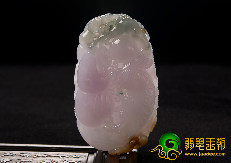 糯冰种三彩缅甸翡翠A货福禄寿挂件