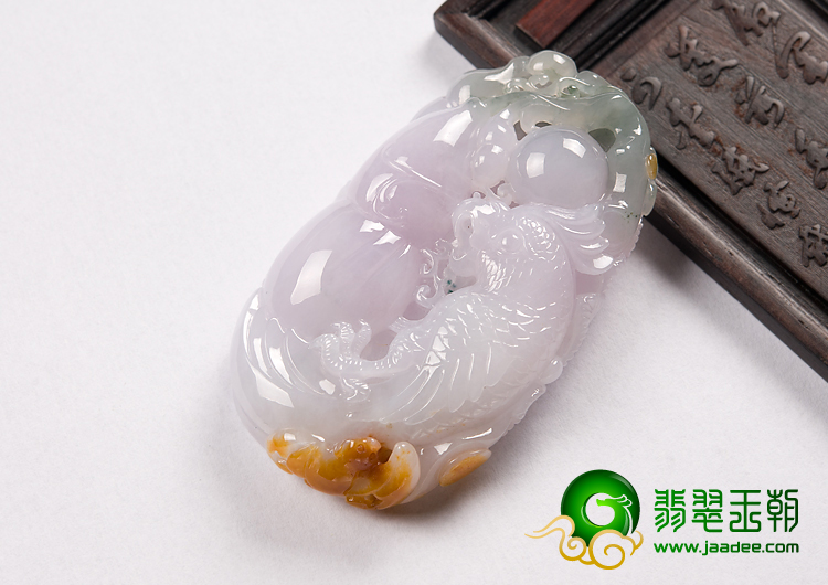 糯冰种三彩缅甸翡翠A货福禄寿挂件