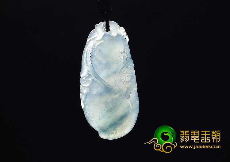 冰玻种飘花缅甸翡翠A货福禄寿挂件