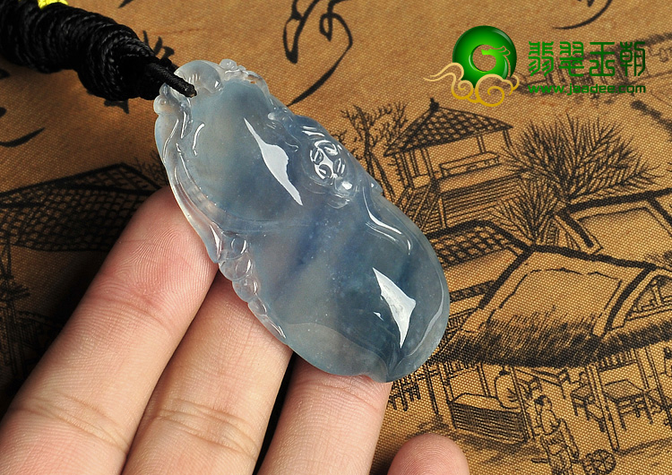 冰玻种飘花缅甸翡翠A货福禄寿挂件